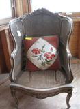 French Cane Chair, Decorator Accent Pillow