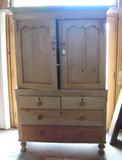 Beautiful English Pine Chest over Drawers
