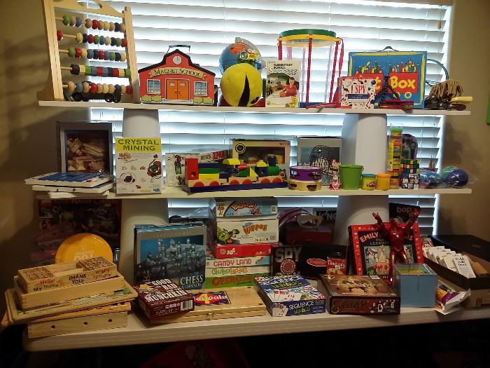 The Weavers furnished a room for their grandson.  It's like going into Toys R Us & Pottery Barn.  Almost everything is like new.  Toys, games, educational toys & books & more books, and everything you can imagine. 