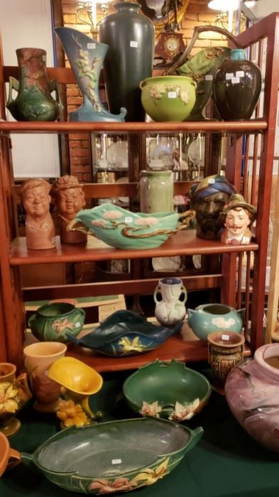 American art pottery including Roseville and Rookwood 