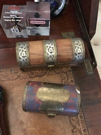 Inlaid Boxes and Conoco Oil Items