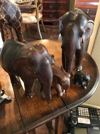 Hand Carved Elephants