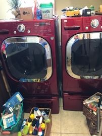 Fabulous 1 year Old LG Washer and Dryer- They no longer make red ones