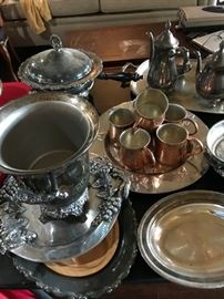 Silverplate and Copper and Pewter