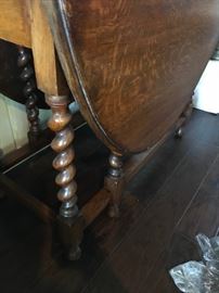2nd Barley Twist Dropleg Antique Table