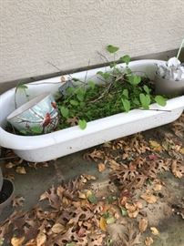 Antique Cast Iron Porcelain Trough- 1 of 2