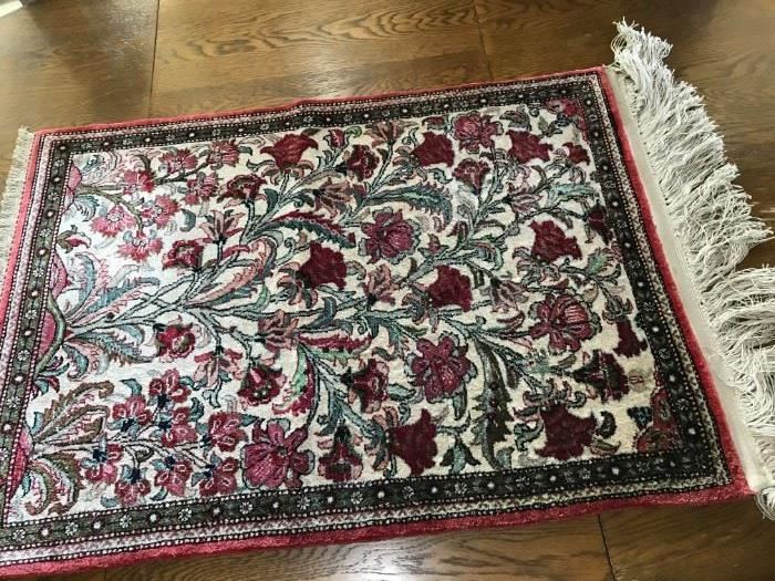 Small but Beautiful Hand Made Silk Rug
