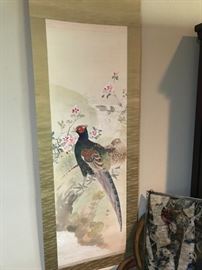 2nd Signed Chinese Scroll- Hand Painted of a Pheasant