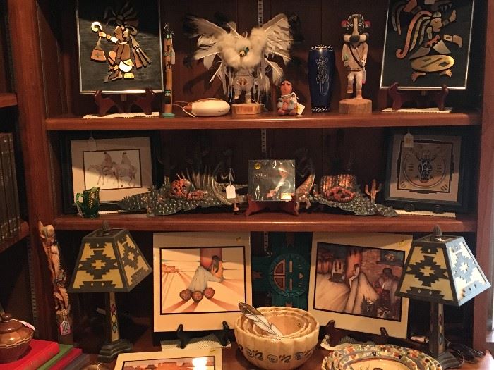 An array of Native American items