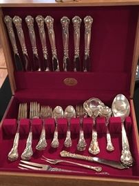 Gorham sterling silver flatware service for 8- Chantilly pattern
