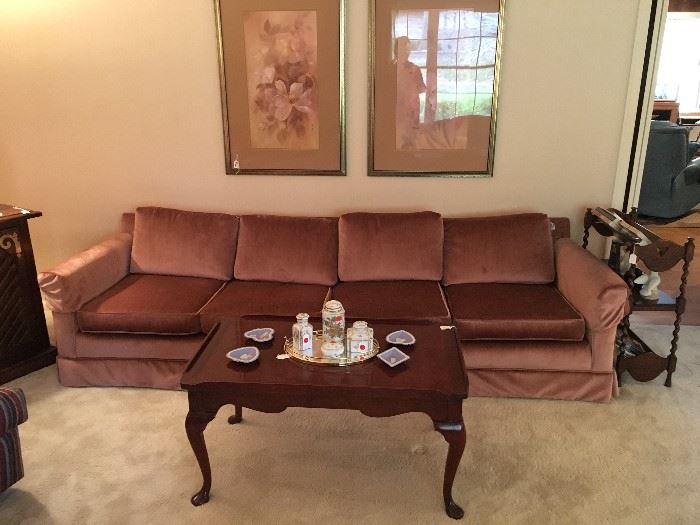 Four cushion divan and coffee table