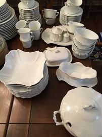 Sophisticated and elegant white china dinnerware