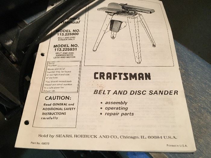 Craftsman belt sander 