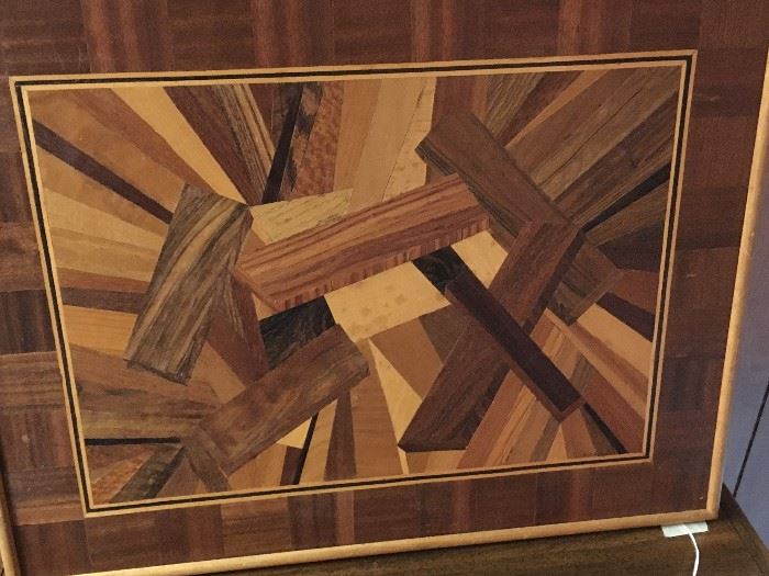 Interesting inlay wood picture