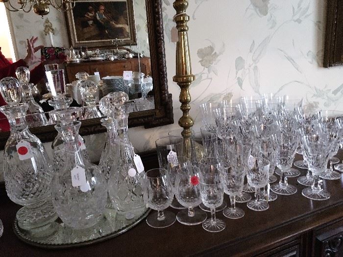 Waterford stemware and decanters