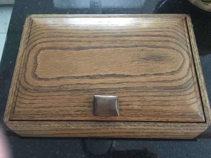 Lovely hand crafted wooden box for jewelry or small collectibles