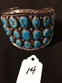 One of the terrific Native American cuff bracelets signed by Florentino Bailon