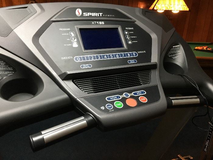 Detail from the like-new treadmill available