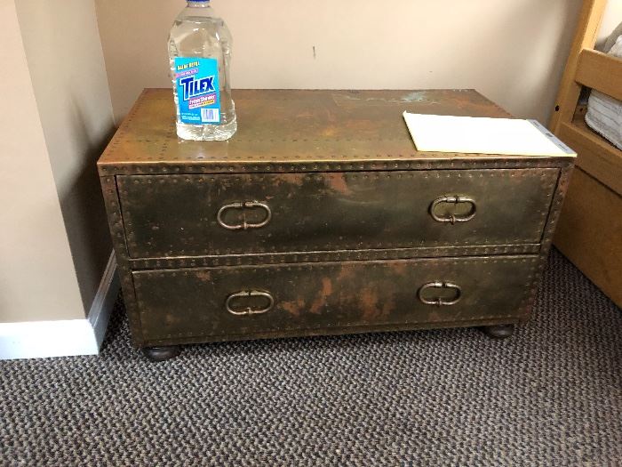 Brass trunk with drawers
