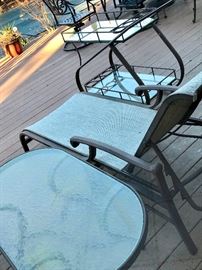 Lounge chairs & beverage cart 
