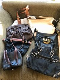 Coach bags, Tory, Longchamp
