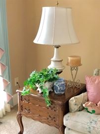 Country french end table