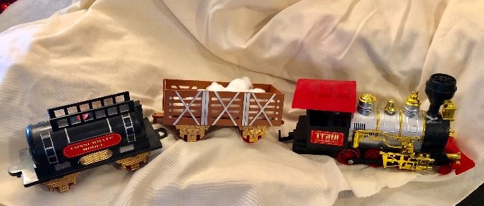 Christmas train, rolls on floor and makes train sounds! 