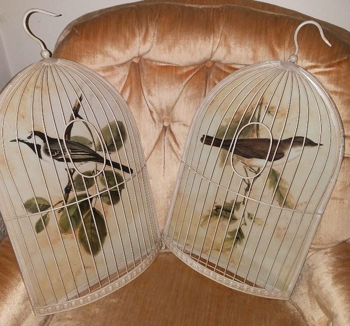 Wall hanging 3-D bird cages 