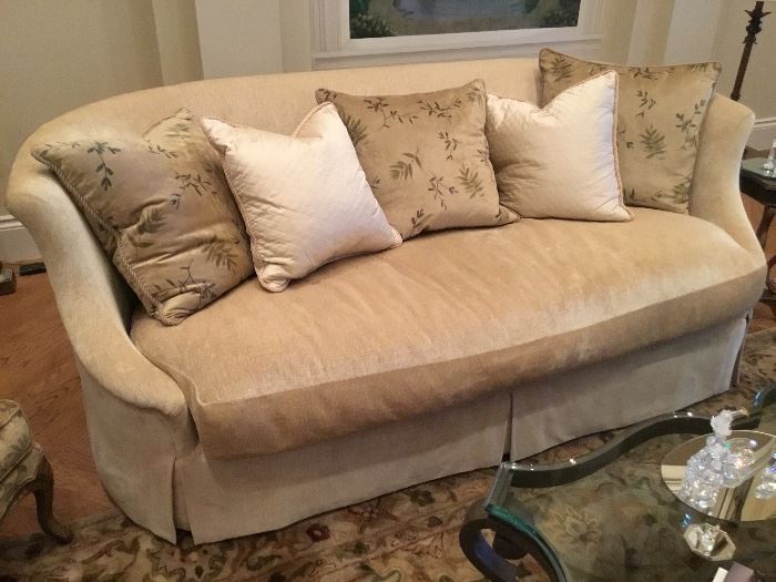 Marge Carson sofa one of two 88” x 4’d 