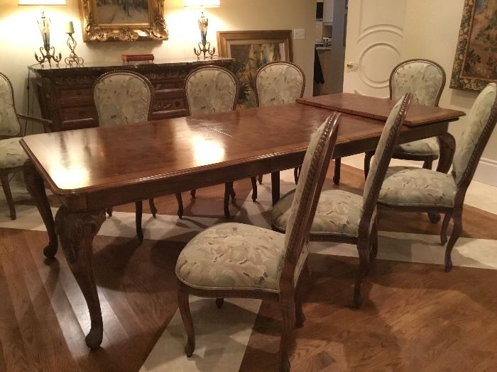 JEFFCo table & 6 chairs & 2 armchairs