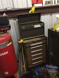 Small and large Kennedy tool chests sold as one 