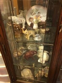 PART OF A LARGE COLLECTION OF ELEPHANTS OF ALL KINDS