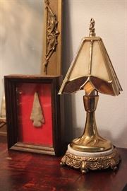 Antique Arrowhead, Stained Glass Lamp