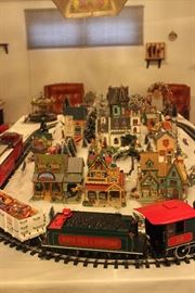 Christmas village with Train