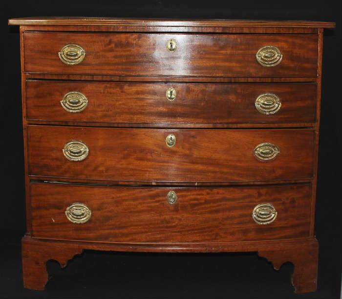 American bow front Chippendale chest