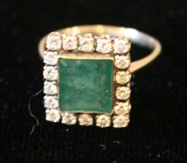 Diamond emerald ring