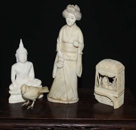 Asian ivory figurines