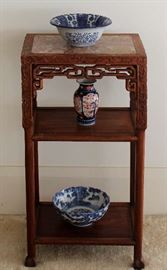 Marble top Chinese stand