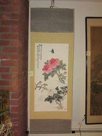 Many scroll paintings available. Ask to see printed list. None will be on display during sale.