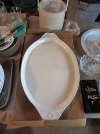 Ceramic platter - from oven or microwave to table