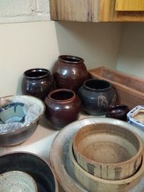 Many lovely hand-made pottery pieces, too!