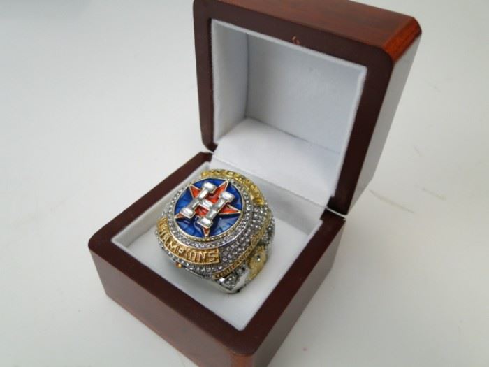 2017 Astros World Series Champs Ring in Display