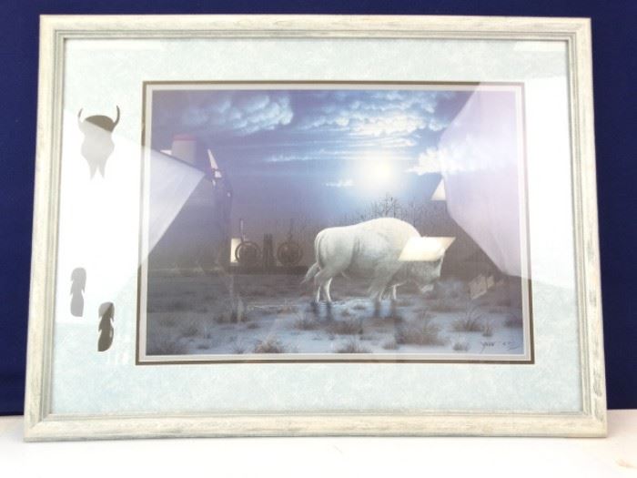 Framed Matted Buffalo Print