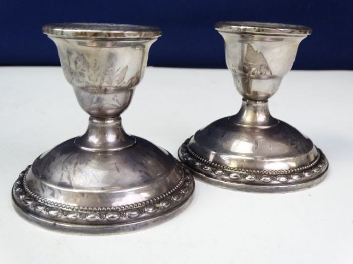 Sterling Silver Candle Holders