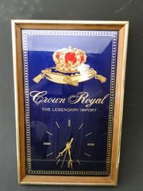 Elegant Crown Royal Whiskey Brand Wall Clock