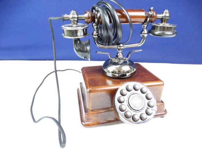 Wooden Telephone and Receiver