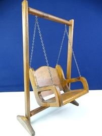 Handcrafted Solid Wood Doll Furniture Swinging