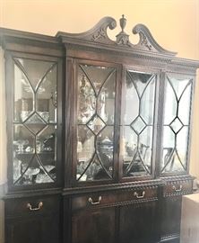 Union National Co Jamestown NY  originally  $35,000 cased and beveled  glass mahagony Chippandale style china cabinet.  A stunner!