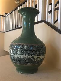 Large decorative hand painted vase 