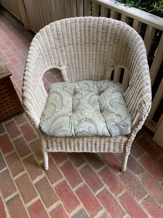 Wicker chair - cushion sold separately